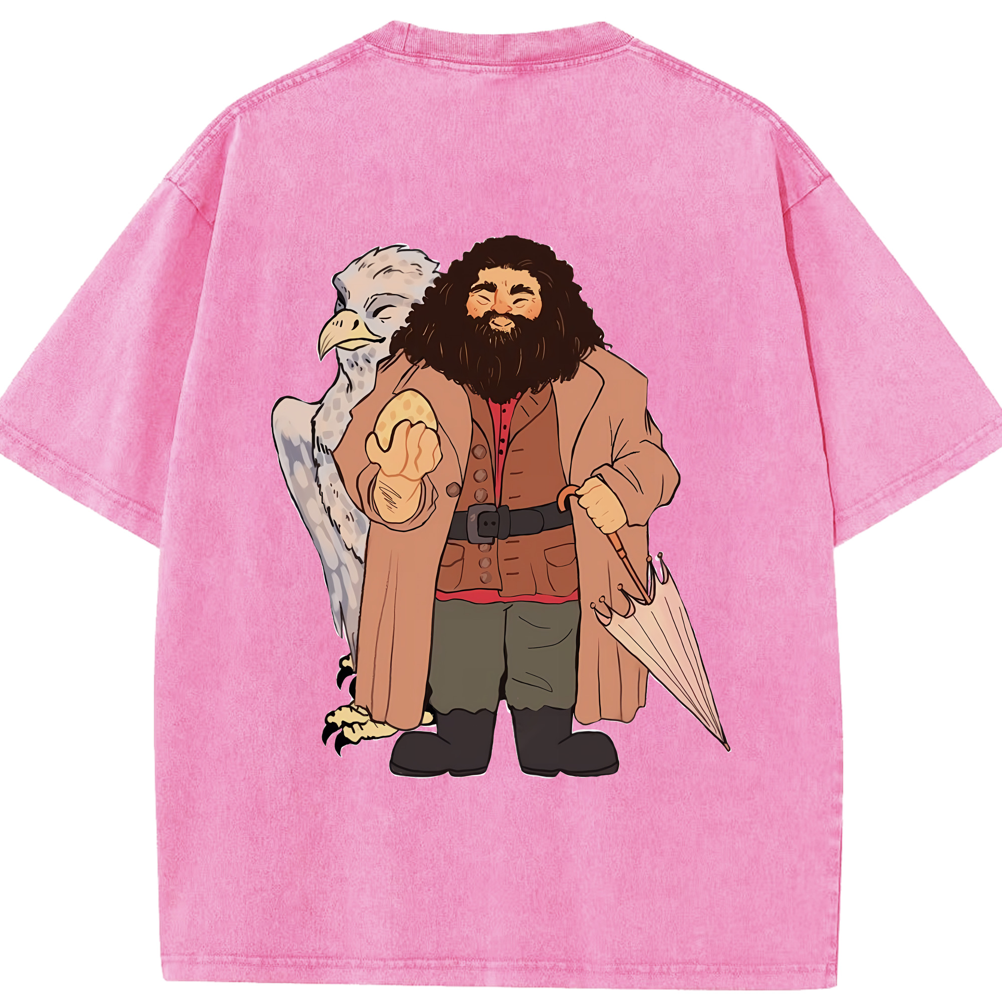 （画像用） Harry Potter ハリー・ポッターシリーズ 綿100% ヴィンテージ風 半袖Tシャツ（背面プリント）